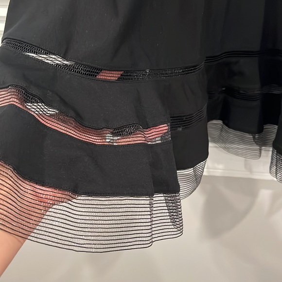 TADASHI SHOJI ILLUSION COCKTAIL DRESS W/ TULLE  DETAIL & BACK ZIPPER CLOSURE - Picture 8 of 13